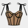 Tie Up Corset Bustier Cami Top