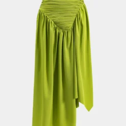 Pleated Asymmetrical Skirt