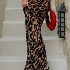 Leopard Print Mermaid Skirt -Women's Clothing Store 8b43f344 cb3b 4915 9579 37ead5735bcd