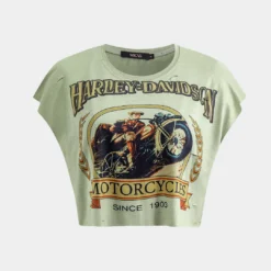 Motorbike Graphic Print Sleeveless T-Shirt -Women's Clothing Store 8b587416 be0e 4ce9 88ca cc75e27b55f8