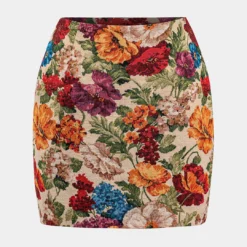 Jacquard Zipper Skirt