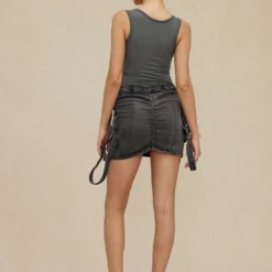 V-waist Buckle Flap Pocket Denim Cargo Skirt -Women's Clothing Store 8be7bf2d 667a 4020 9a96 cb65ad4cea9b