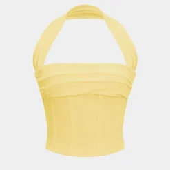 Halter Neck Ruched Top -Women's Clothing Store 8d145a85 a56b 4f5a 96ef 116cd9f02547