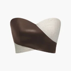 Contrast Zipper Tube Top -Women's Clothing Store 8d84bbca e2d2 4ce1 8689 4d30687f0153