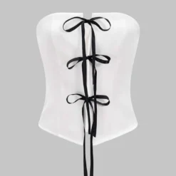 Bow Tie-Up Strapless Tube Top