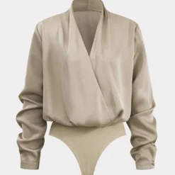 Basic Satin Long Sleeve Bodysuit