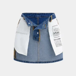 Reversible Letter Print Pocket Denim Mini Skirt -Women's Clothing Store 8f5621df 925e 47af baa5 7cf7eef22219