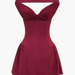 V-Neck Sleeveless Backless Mini Dress -Women's Clothing Store 918a0011 6e27 464f 8b4a 2a79b2aee639