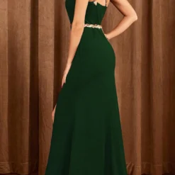 One Shoulder Sequin Slit Maxi Dress -Women's Clothing Store 93117a49 00dd 4c7d 8884 d8365dbb1b26