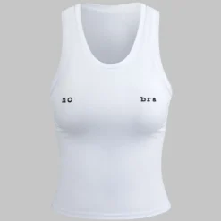 Letter Print Round Neck Tank Top