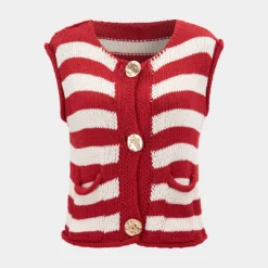 Knit Contrast Sleeveless Tank Top