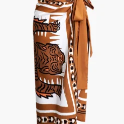 Abstract Print Knot Maxi Skirt