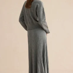 Knit Asymmetrical Button Long-Sleeve Top -Women's Clothing Store 962421f1 fc3b 485c a0b9 3c451e4897c8