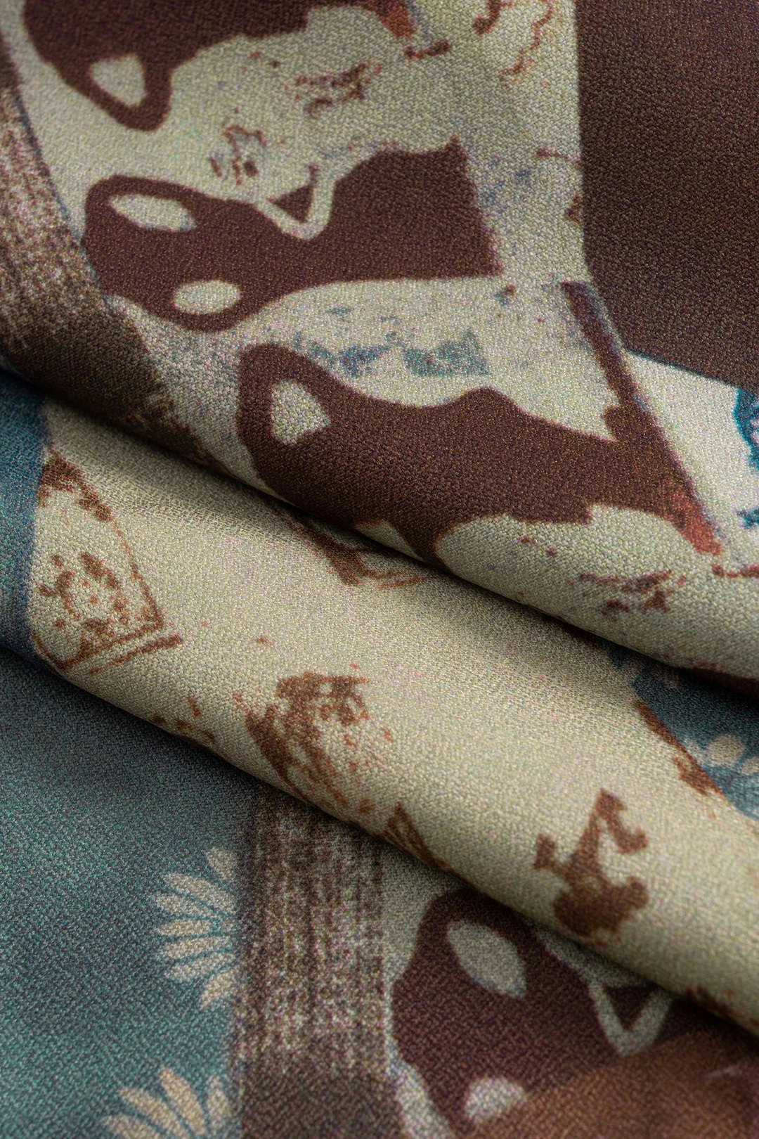 Abstract Print Tie-Up Skirt 4 Abstract Print Tie-Up Skirt - Image 4