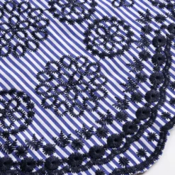 Stripes Print Embroidery Short-Sleeve Shirt -Women's Clothing Store 97b4c4a5 dc42 4344 a5ac 75e7ba9ec0bf