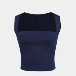 Basic Square Neck Cropped Tank Top