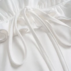 Tie-Front Off Shoulder Patchwork Scallop Edge Maxi Dress -Women's Clothing Store 996ed488 4fb4 45da 985b 68d4e62683b8