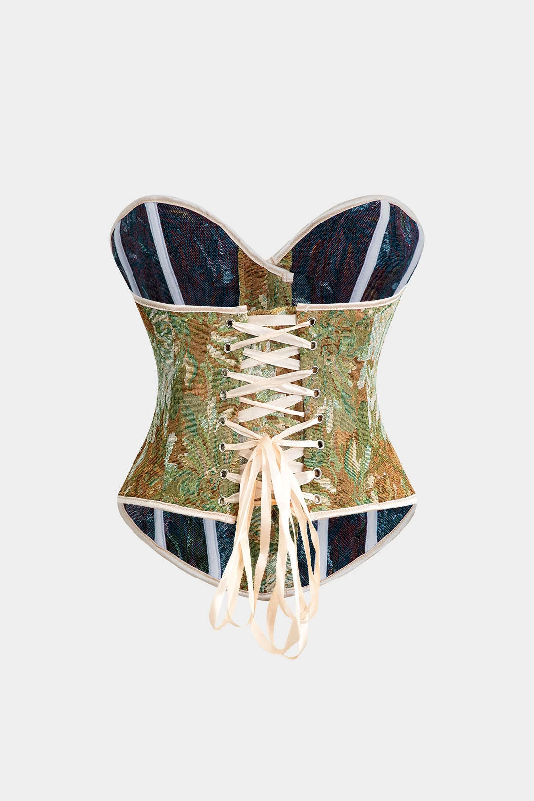 Abstract Print Braided Tie Corset Top 13 Abstract Print Braided Tie Corset Top - Image 13