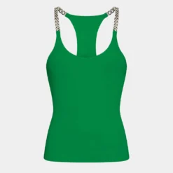 Chain Decor Sleeveless Tank Top -Women's Clothing Store 9a2d6241 60b2 4ae5 ae94 f7cff4e500c9