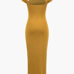 Solid Cut Out Halter Midi Dress -Women's Clothing Store 9b25e823 fc1d 4048 9880 7a32626f6176