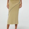 Ruched Contrast Skirt