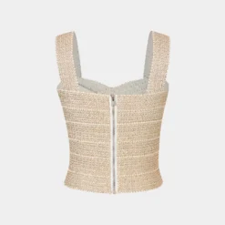 Zip Back Crop Bandage Tank Top -Women's Clothing Store 9c0513b8 9bf3 4e73 ad06 0d97c6cff0ba