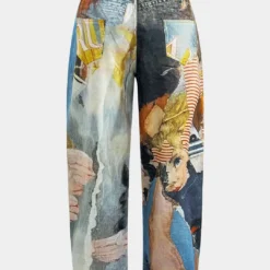 Abstract Print Button Wide Leg Trousers -Women's Clothing Store 9d7938b3 93c9 4650 ab05 59405d5e819b