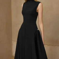 Metallic Decor Zipper Sleeveless Maxi Dress -Women's Clothing Store a0e6f44a fa77 467b b220 e96100b7d67c