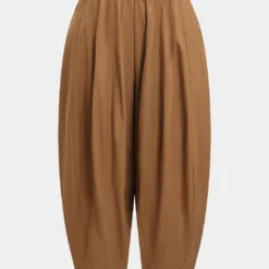 Linen Ruched Barrel Trousers -Women's Clothing Store a141d517 d657 48df b9e7 edd4827a1539