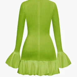 Solid Puff Bell Sleeve Mini Dress -Women's Clothing Store a1e70bd5 c746 4f43 962a cb854defd107