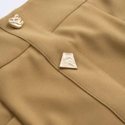 Metal Pleated Button Pocket Skirt -Women's Clothing Store a2b79883 b3f5 426b b2d7 d9582d12be4a