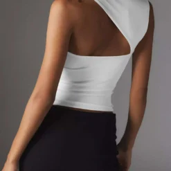 Basic Asymmetrical Cut Out Tank Top -Women's Clothing Store a3617c80 1f70 4d16 b95b e684174a45c4