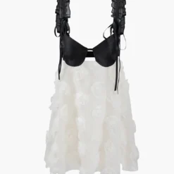 Frill Strap Floral Backless Mini Dress