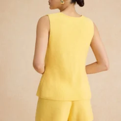 Sweater Metallic Button Tank Top -Women's Clothing Store a6351ac9 57f3 477f b8a2 a336b26c289b