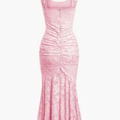 Floral Pattern Asymmetrical Hem Ruched Mermaid Sleeveless Midi Dress -Women's Clothing Store a71e01cc 2340 49bc 8465 0450fa7f7986