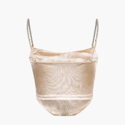 Satin Draped Corset Top -Women's Clothing Store a768ad66 58fe 4824 a1bd 497fe9fc6633