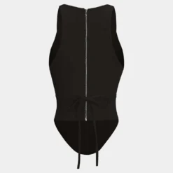 Zipper Tie-Up Corset Waist Tank Top -Women's Clothing Store a798a573 ded2 40dc a6a1 c7dea44c4a47