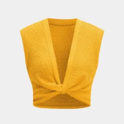 Twist Knot V-Neck Tank Top -Women's Clothing Store a86cee0c 53e2 4ec8 bf1c ac063d9782cd