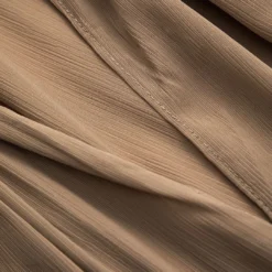 Chiffon Pleated Drawstring Bead Ruffle Long-Sleeve Shirt -Women's Clothing Store a8bf45a9 f3df 425c 8b7b 2314234b021b