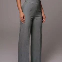 Basic High-Waisted Wide Leg Trousers -Women's Clothing Store ab212efe 9cd7 4194 95a2 cf1710633783