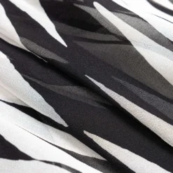 Zebra Stripe Print V-Neck Belted Short-Sleeve Shirt -Women's Clothing Store ab2f6072 8c08 4a91 974c 6865797b94e1