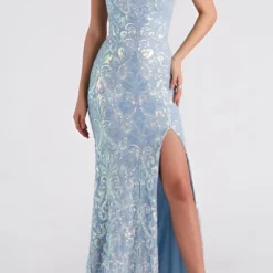 Spaghetti Strap Embellished Split Maxi Dress