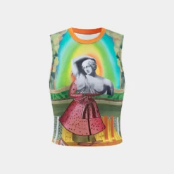 Retro Statue Print Tank Top