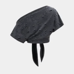 Ripped Tie-Up Short Sleeve T-Shirt -Women's Clothing Store ac0aa17a 7249 42e3 8d09 cbb19ff187f3