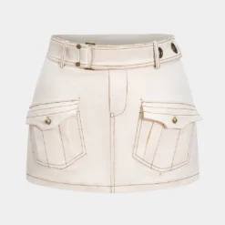 Pocket Belted Low Waist Shorts