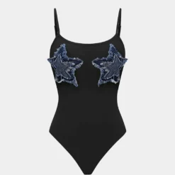 Patchwork Sleeveless Bodysuit -Women's Clothing Store ad5c48ae 87b3 4c76 9b5c a0d1c725e371