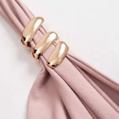 Metallic Decor Cowl Neck Halter Ruched Backless Cami Top -Women's Clothing Store aed8237b b401 4532 9104 409430512d1f