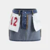 Reversible Denim Pocket Mini Skirt