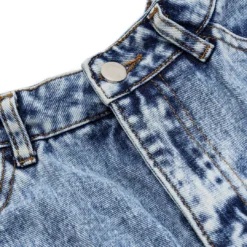 Denim Contrast Button Pocket Shorts -Women's Clothing Store af12fd7f 20b9 4b64 9484 fe822159e8e4