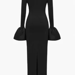 Solid Satin Off Shoulder Slit Maxi Dress 9 Solid Satin Off Shoulder Slit Maxi Dress -Women's Clothing Store af70fce6 e843 41c7 affc ac994792b8de